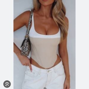 White fox what you lost bustier oat xs